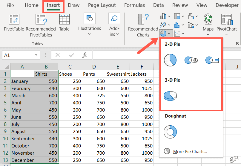 Jak zrobić wykres kołowy w programie Microsoft Excel