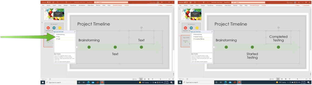 Cum să creați o cronologie Microsoft PowerPoint pentru a afișa datele