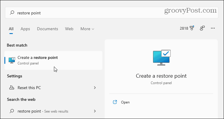 Cum se creează un punct de restaurare pe Windows 11