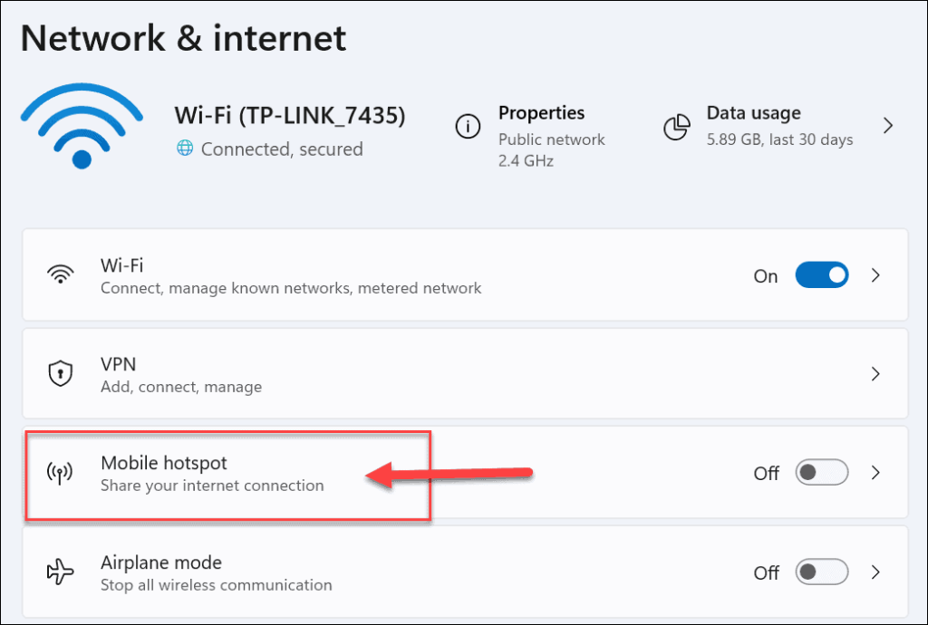 So erstellen Sie einen mobilen Hotspot unter Windows 11