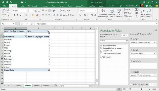 Cách tạo Pivot Table trong Microsft Excel