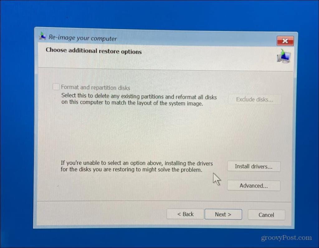 Cómo recuperar Windows 11 usando una copia de seguridad de la imagen del sistema