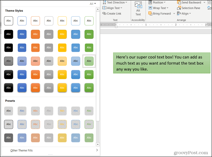 So fügen Sie ein Textfeld in Microsoft Word ein und formatieren es