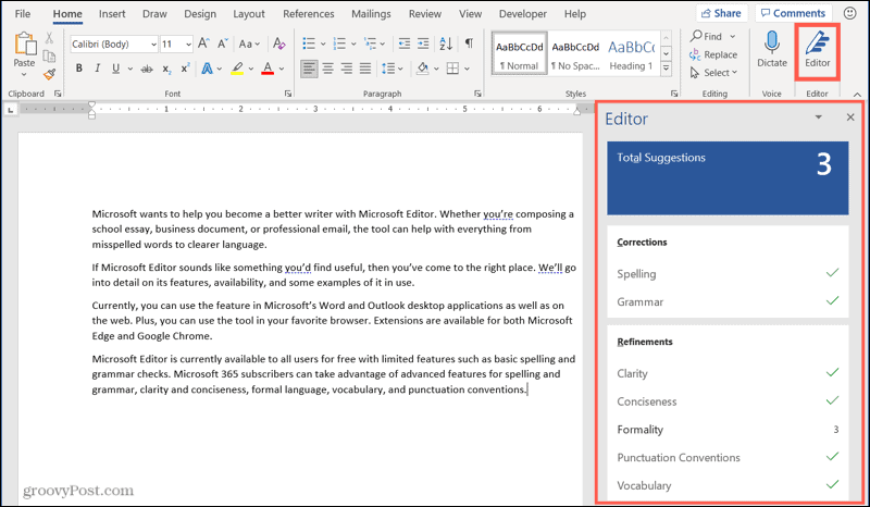 Microsoft Editor란 무엇이며 무엇을 할 수 있습니까?