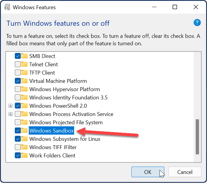 Cách thiết lập Windows Sandbox trên Windows 11