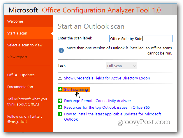 Office Configuration Analyzer ツールを使用して Microsoft Office の問題を修正する