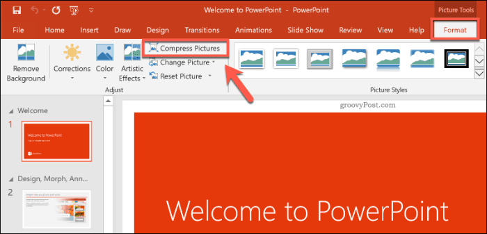 Como reduzir o tamanho do arquivo de uma apresentação do PowerPoint