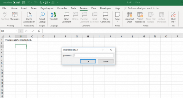 如何取消保護 Microsoft Excel 工作表
