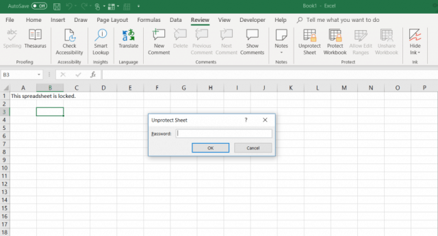 Hoe de beveiliging van een Microsoft Excel-blad opheffen?