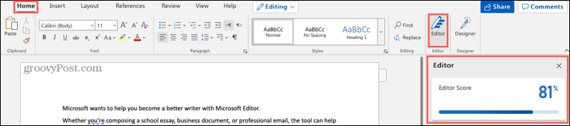 Cách viết tốt hơn với Microsoft Editor trong Word