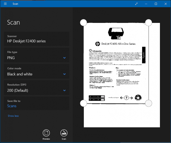 Windows 10에서 문서 또는 사진을 스캔하는 방법