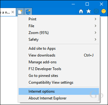 Oculte el botón de la pestaña de Microsoft Edge en Internet Explorer en Windows 10