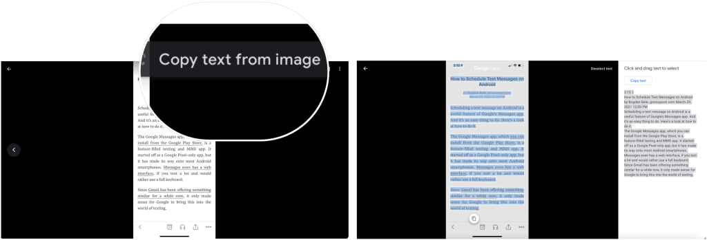 如何從 Google 照片中的圖像複製文本