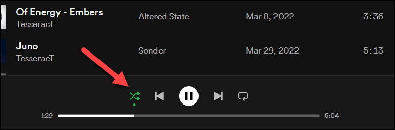 Como corrigir o Spotify Shuffle não está funcionando