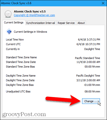 Windows 10의 시계를 인터넷 또는 원자 시간과 동기화하는 방법