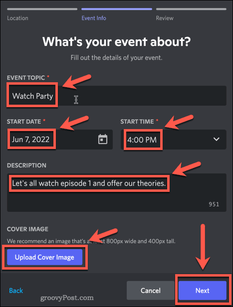 Come creare un evento su Discord