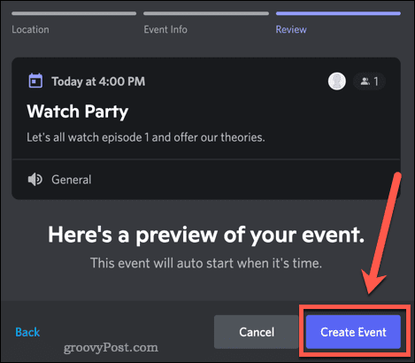 Como criar um evento no Discord