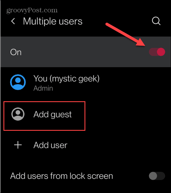 Cum să activați modul invitat pe Android