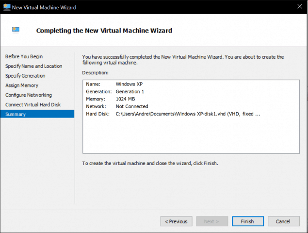 VirtualBox VM을 Windows 10 Hyper-V로 마이그레이션하는 방법