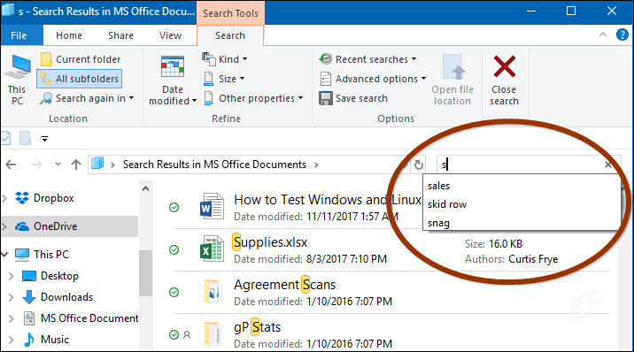Hoe u de zoekgeschiedenis van Windows 10 File Explorer kunt wissen, verwijderen of uitschakelen