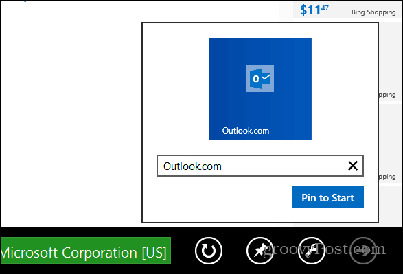 Outlook.com을 Windows 작업 표시줄에 고정하는 방법