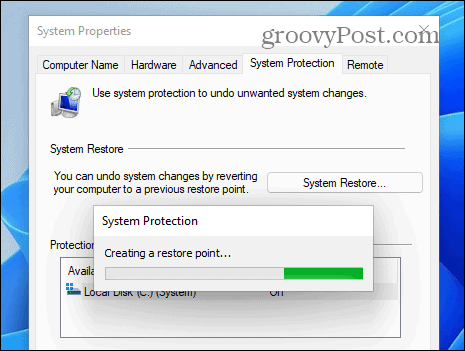 Cum se creează un punct de restaurare pe Windows 11