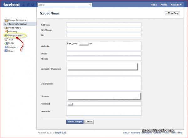 Facebook 회사 페이지에서 관리자를 추가하거나 제거하는 방법