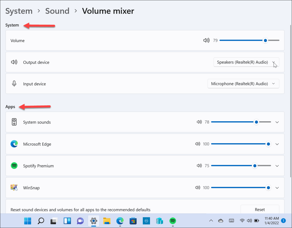 Come ripristinare il Mixer volume classico in Windows 11