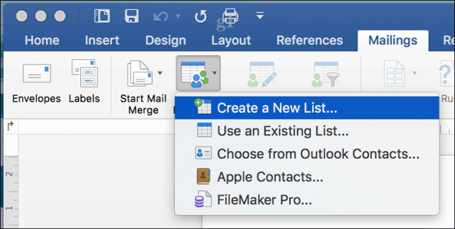 Cara Menggunakan Mail Merge dalam Microsoft Word 2016 untuk Mac