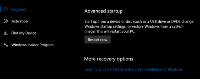 USB 또는 DVD 복구 미디어 없이 Windows 10을 다시 설치하는 방법