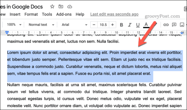 Como adicionar uma cotação de bloco no Google Docs