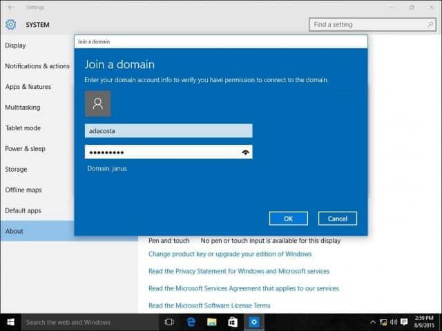 Cum să conectați un computer cu Windows 10 la un domeniu