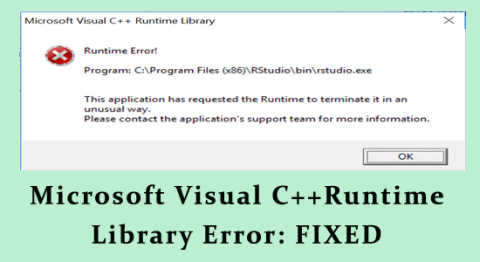 Ошибка библиотеки времени выполнения Microsoft Visual C++: 7 простых исправлений