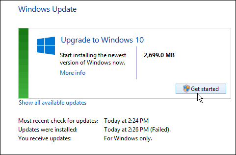 Windows 8.1'i Windows 10'a Yükseltme