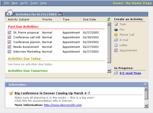 Administrar el calendario en Microsoft CRM