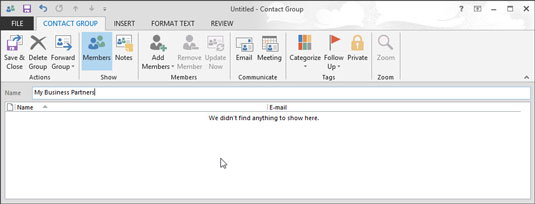 Come creare un gruppo di contatti in Outlook 2013