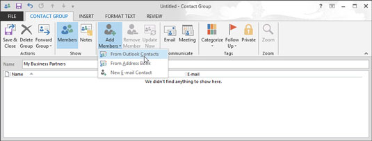 Come creare un gruppo di contatti in Outlook 2013