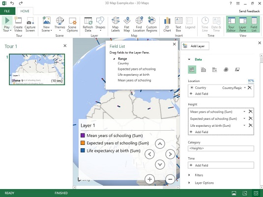 Comment utiliser des cartes 3D dans Excel