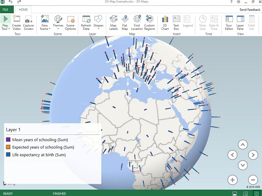 Comment utiliser des cartes 3D dans Excel