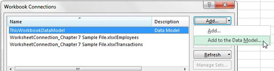 Aggiungi una nuova tabella al modello di dati interno di Excel