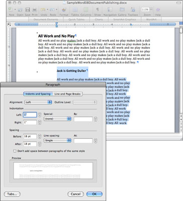 Comment définir des retraits dans Word 2008 pour Mac