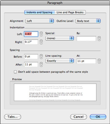 Como formatar parágrafos inteiros no Word 2011 para Mac