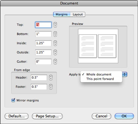 Come impostare i margini in Word 2011 per Mac