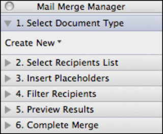 如何在 Word 2011 for Mac 中創建郵件合併