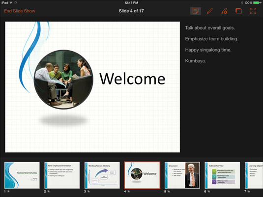 iPad에서 PowerPoint 프레젠테이션을 제공하는 방법