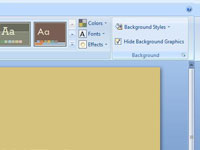 PowerPoint2007スライドで背景オブジェクトを非表示にする方法