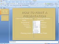 Come nascondere gli oggetti di sfondo in una diapositiva di PowerPoint 2007