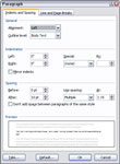 Word 2007에서 단락의 첫 줄을 들여쓰는 방법