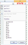 자동 필터를 사용하여 Excel 2007 테이블의 레코드 필터링