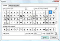 Come inserire simboli e caratteri speciali in Excel 2007